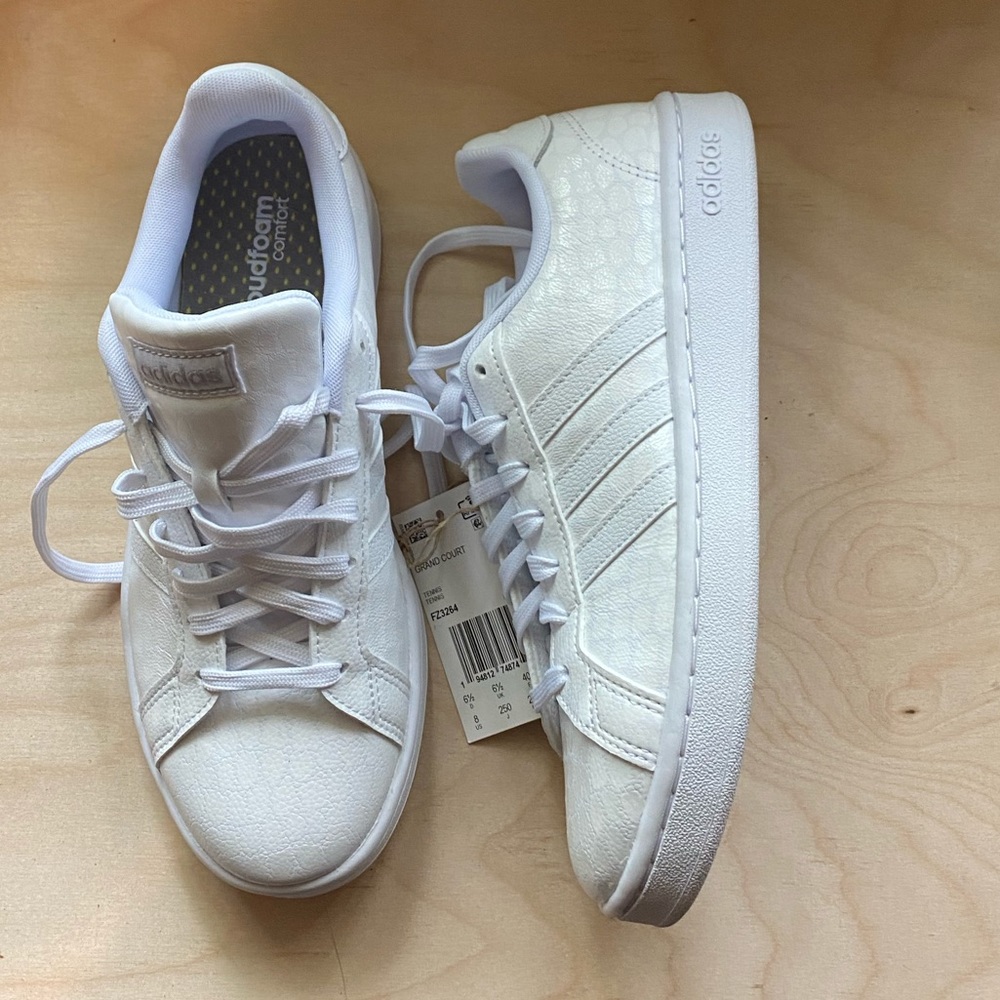 White adidas sneakers